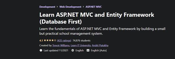 Learn ASP.NET MVC and Entity Framework Database First