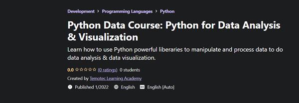 Python Data Course - Python for Data Analysis & Visualization