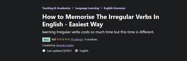 Udemy - How to Memorise The Irregular Verbs In English - Easiest Way