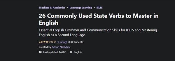 Adrian Nantchev - 26 Commonly Used State Verbs to Master in English