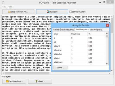 VovSoft Text Statistics Analyzer 2.6 + Portable