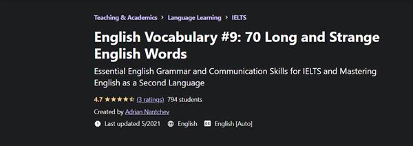 English Vocabulary #9 - 70 Long and Strange English Words