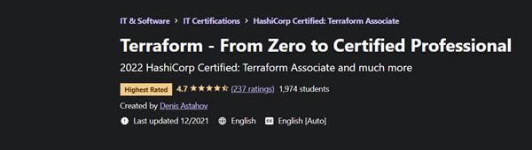 Terraform - From Zero to Certified Professional By Denis Astahov