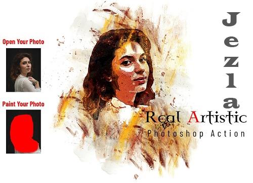 Real Artistic Photoshop Action - 6848290
