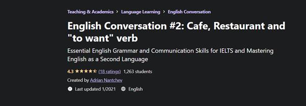 English Conversation #2 - Cafe, Restaurant and to want verb