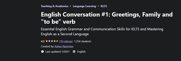 English Conversation #1 - Greetings, Family and to be verb