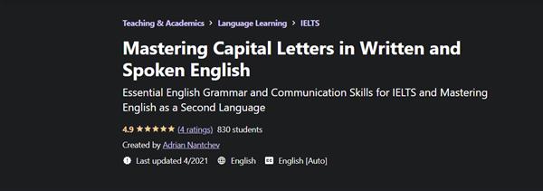 Udemy - Mastering Capital Letters in Written and Spoken English
