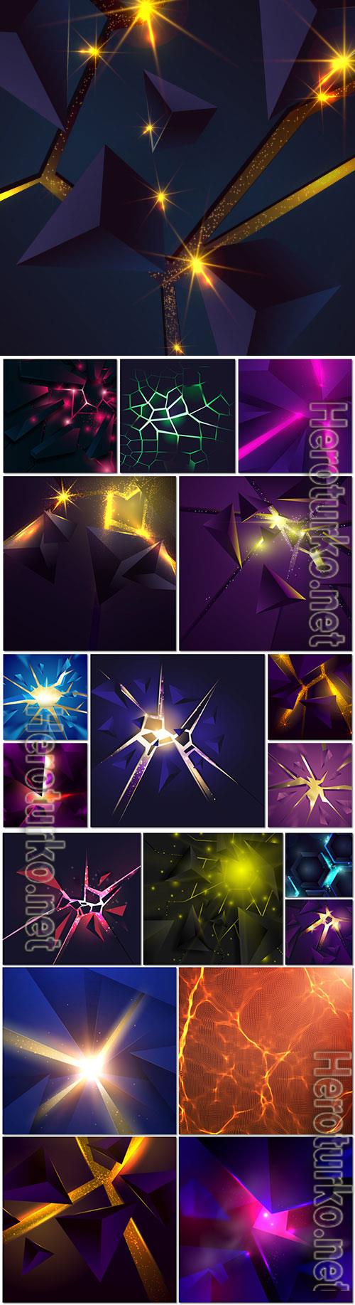 3d explosion with light background in vector 3d explosion with light background in vector