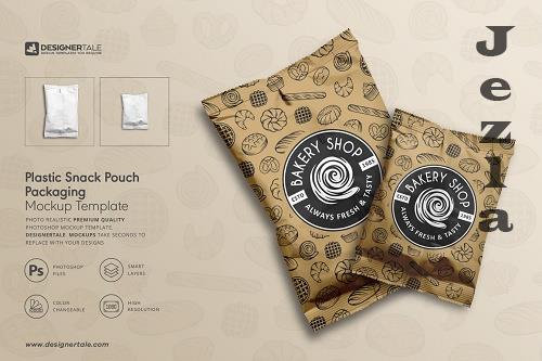 Plastic Snack Pouch Packaging Mockup - 4131714