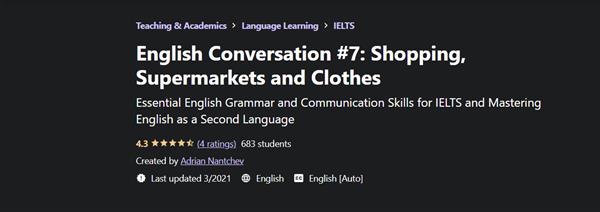 English Conversation #7 - Shopping, Supermarkets and Clothes