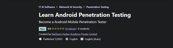 Learn Android Penetration Testing By RedTeam Hacker Academy