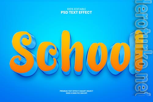 School fully editable premium psd text effect maker