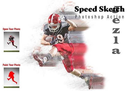Speed Sketch Photoshop Action - 6852638