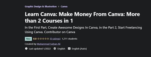 Learn Canva – Make Money From Canva – More than 2 Courses in 1