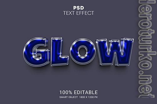Glow editable text effect premium psd Glow editable text effect premium psd