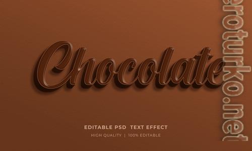 Chocolate editable text style effect mockup template Chocolate editable text style effect mockup template