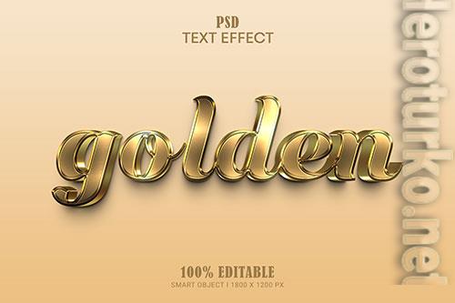 Golden editable text effect premium psd