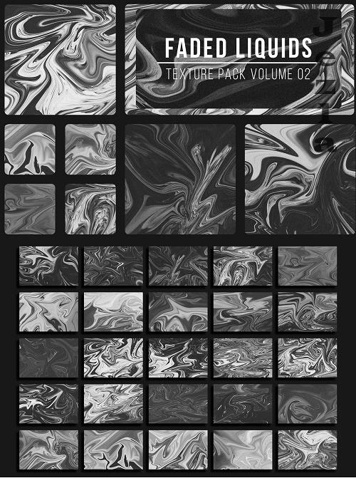 Abstract Faded Liquid Textures V.2 - 6850652