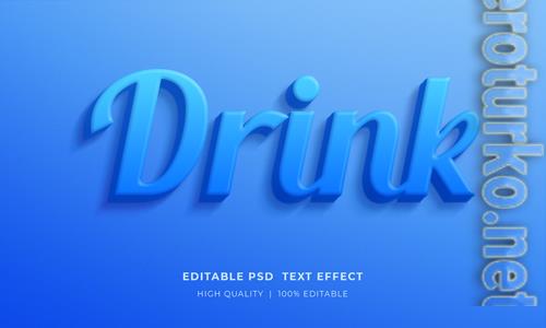 Drink editable text style effect mockup template psd