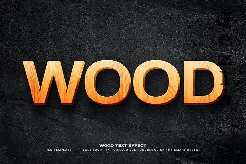 Wood text effect
