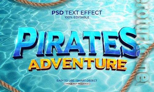 Pirates adventure text effect psd Pirates adventure text effect psd