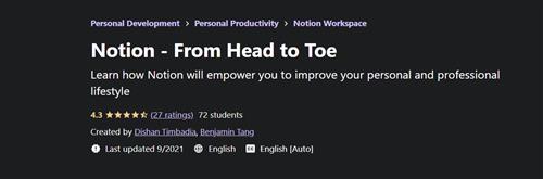 Udemy – Notion – From Head to Toe