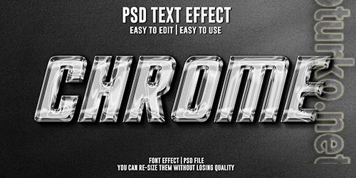 Chrome text effect editable font psd Chrome text effect editable font psd