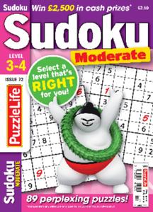 PuzzleLife Sudoku Moderate – January 2022