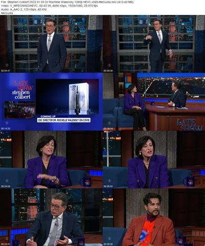 Stephen Colbert 2022 01 03 Dr Rochelle Walensky 1080p HEVC x265 