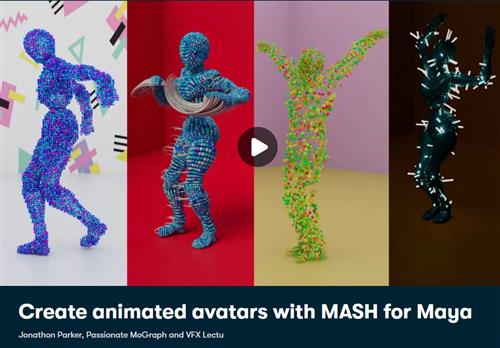 Create Animated Avatars with MASH for Maya
