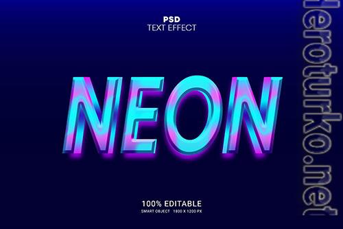 Glowing neon editable text effect premium psd Glowing neon editable text effect premium psd
