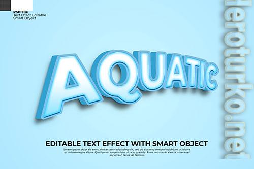 Editable aquatic text 3d effect photoshop blue color Editable aquatic text 3d effect photoshop blue color