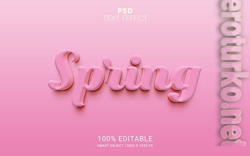 Spring psd editable text effect