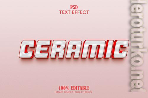 Ceramic editable text effect premium psd Ceramic editable text effect premium psd