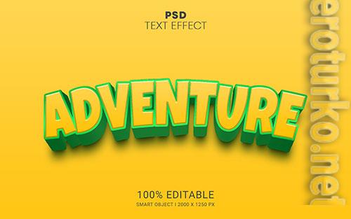 Adventure editable text effect premium psd Adventure editable text effect premium psd