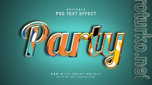 Party text effect editable text smart object Party text effect editable text smart object