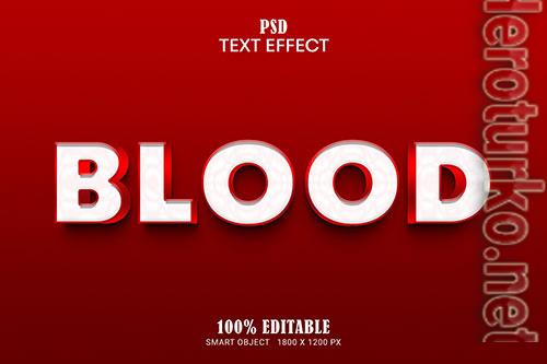 Blood editable text effect premium psd