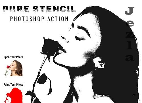Pure Stencil Photoshop Action - 6862870 Pure Stencil Photoshop Action - 6862870
