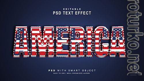 America text effect editable text smart object