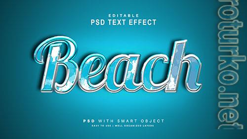 Beach text effect editable text smart object