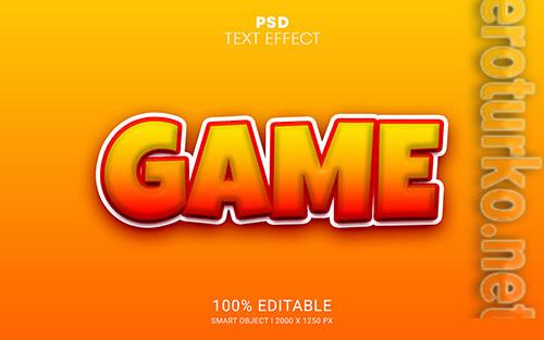 Game psd editable text effect