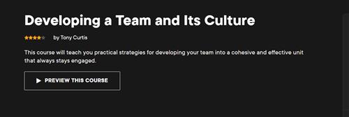 Tony Curtis - Developing a Team and Its Culture
