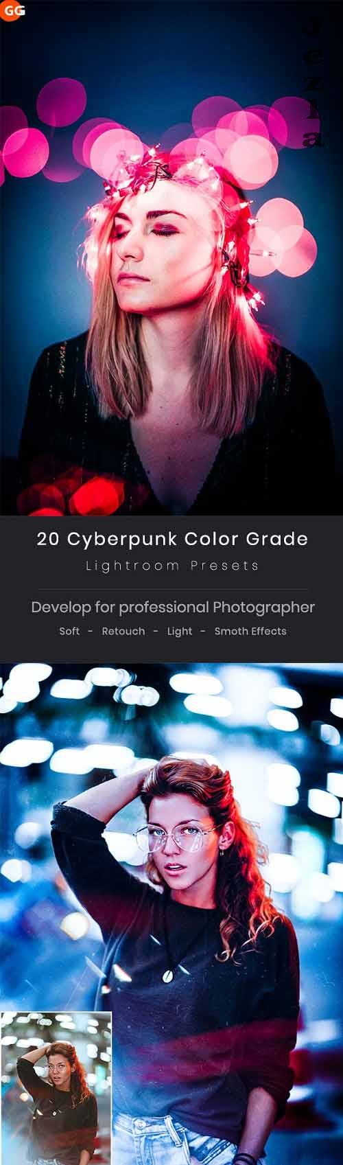 20 Cyberpunk Color Grade Lightroom Presets - 35394195