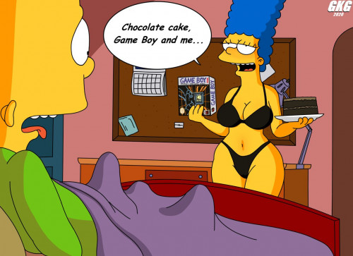 [Milf] GKG - Chocolate cake, GameBoy and Marge - Parodies