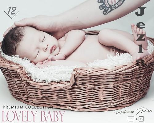 12 Lovely Baby Photoshop Actions, Newborn ACR Preset, Child Ps Filter, Portrait And Lifestyle 