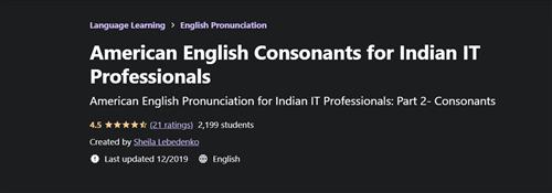 Udemy – American English Consonants for Indian IT Professionals
