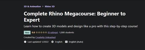 Complete Rhino Megacourse - Beginner to Expert