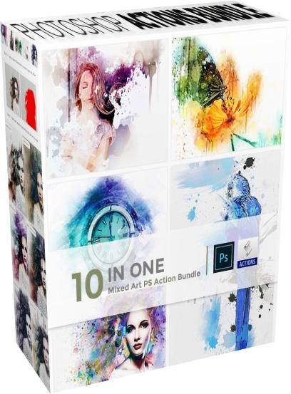 GraphicRiver - 10 in One Mixed Art PS Action Bundle