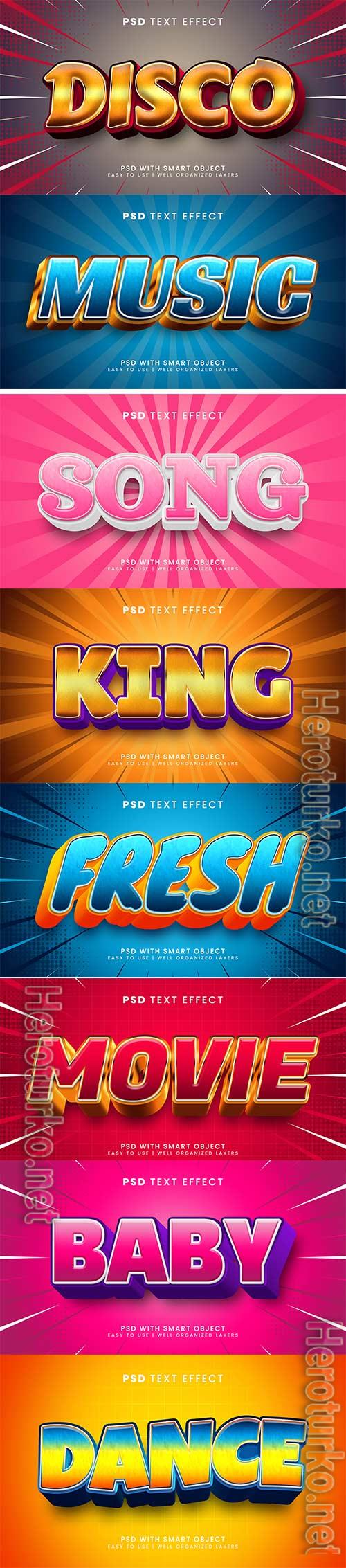 Psd text effect set vol 58 Psd text effect set vol 58