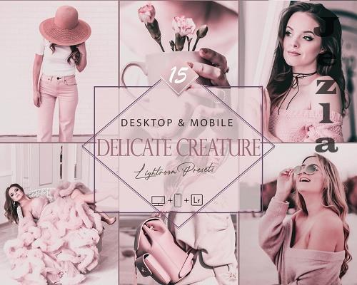 15 Delicate Creature Lightroom Presets, Love Mobile Preset, Pink Desktop LR Filter